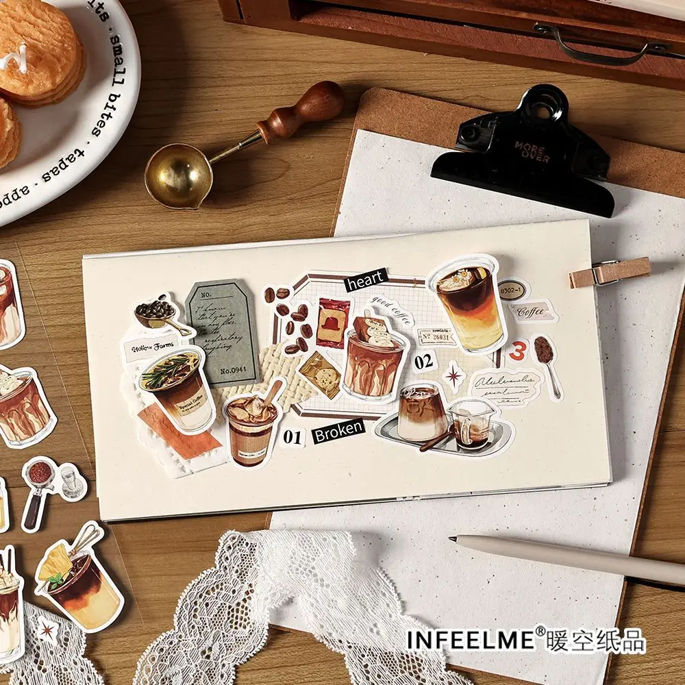 2 stickers per pack Sugar diary series dessert food handbook decorative base material stickers 4 models