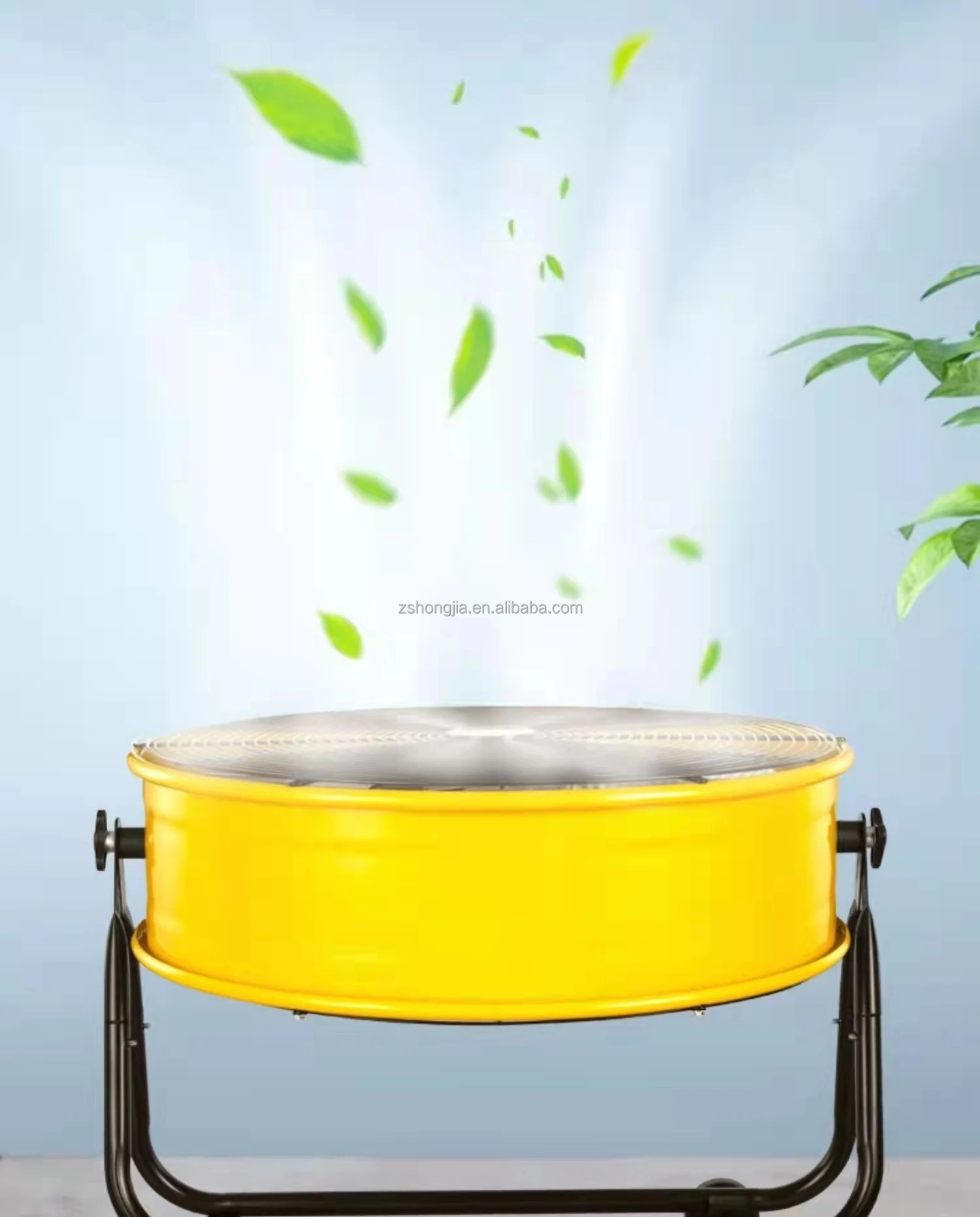 HJ-30ID High Velocity Metal Cooling Air Warehouse Garage Workshop Use Tilting Direct Drive 30 Inches Industrial Drum Fan