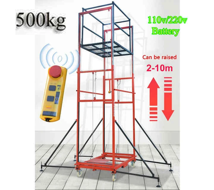 Xuyang Hot Custom Mobile Electric Lifting Scaffold,Mobile Lifter Scaffolding Electric 500kg 4 6 8 10 m