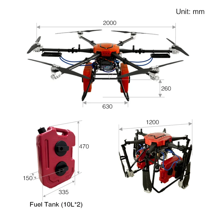 FOXTECH THOR 210 Professional 50KG Take-off Weight 2.5hrs Long Flight Long Range Hybrid Drone Cargo Delivery UAV