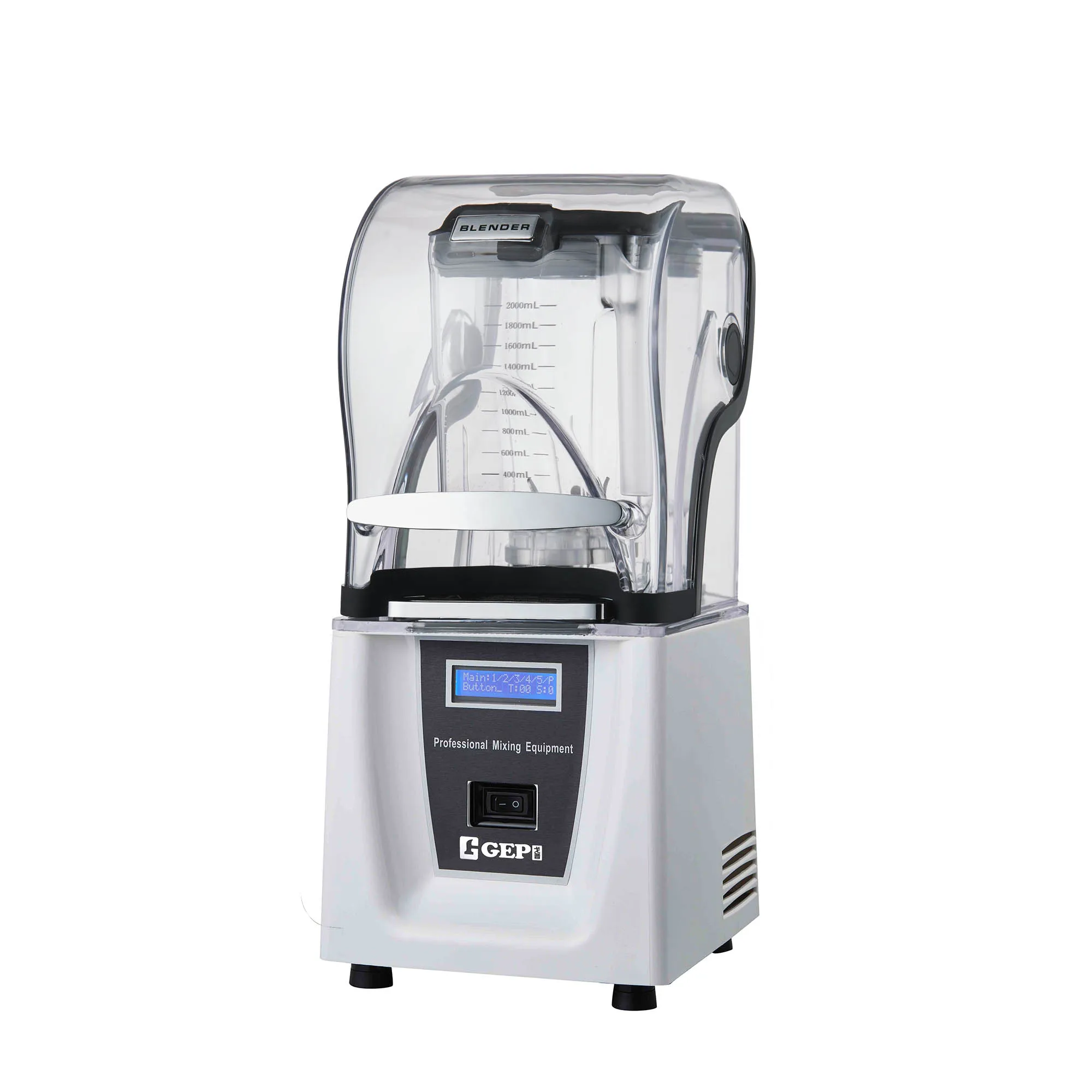 2L Commercial kitchen appliances Smoothie Blender with Sound Cover Professional Low Noise 1800W Electric juicer blender