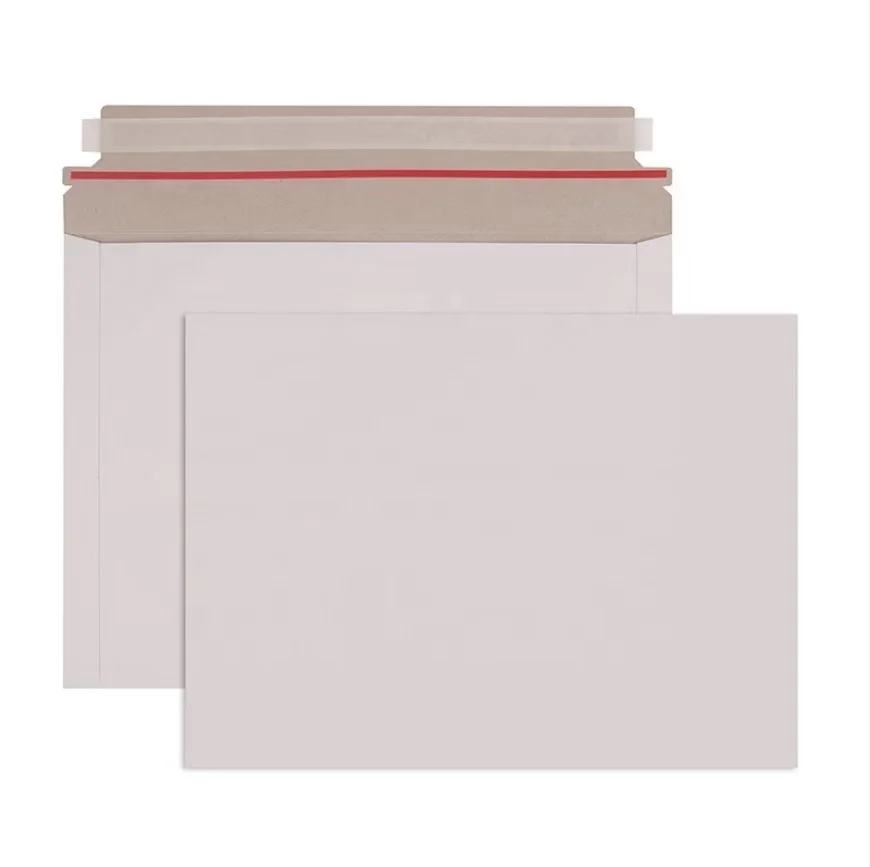 
White cardboard express mailing paper envelope 