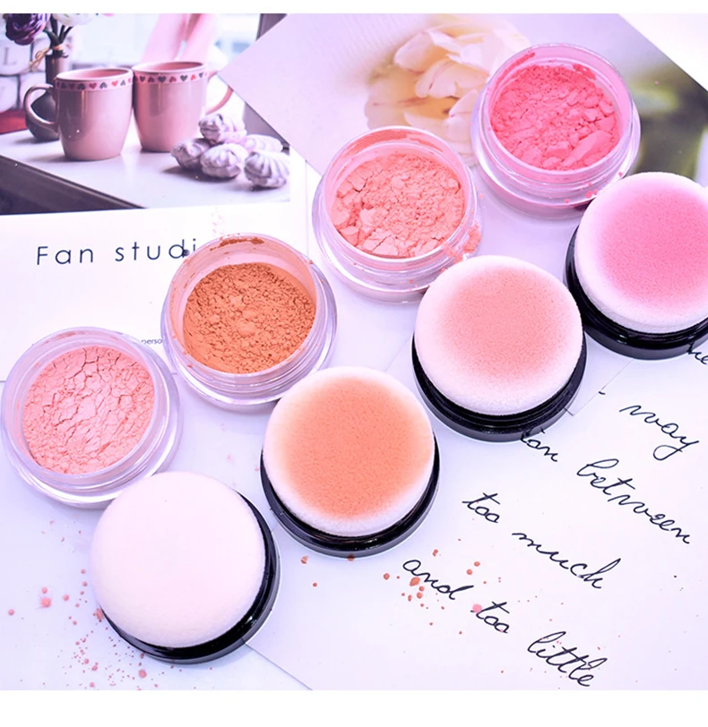 Wholesale High quality No logo Private label Single color Kawaii Powder blush Organic Face Cute Matte Pink Waterproof Blush