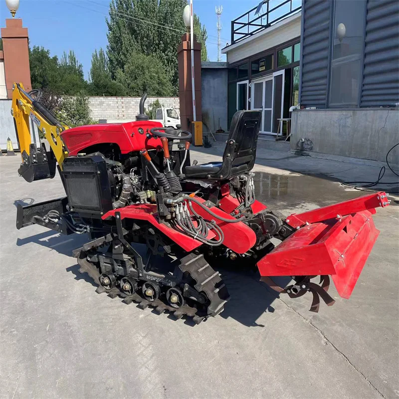 Amphibious Powerful 40 Hp Small Tractor With Auxiliary Equipment Mini Crawler Tractor For Sale