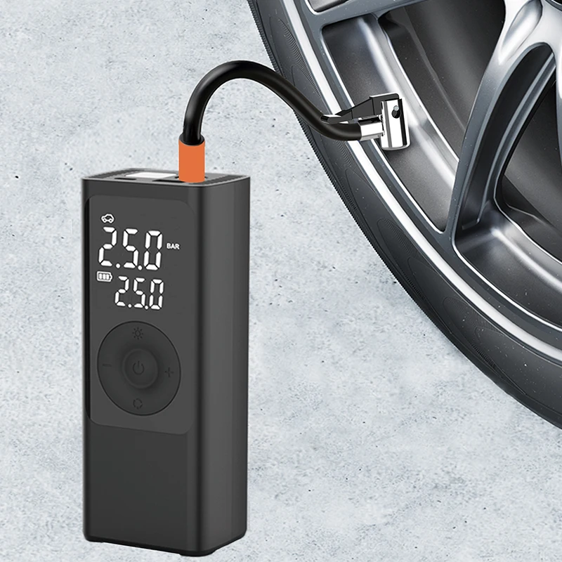 mini tyre pump bicycle portable car tire inflator car air compressor bike electric wireless 12V digital air pump for car tires