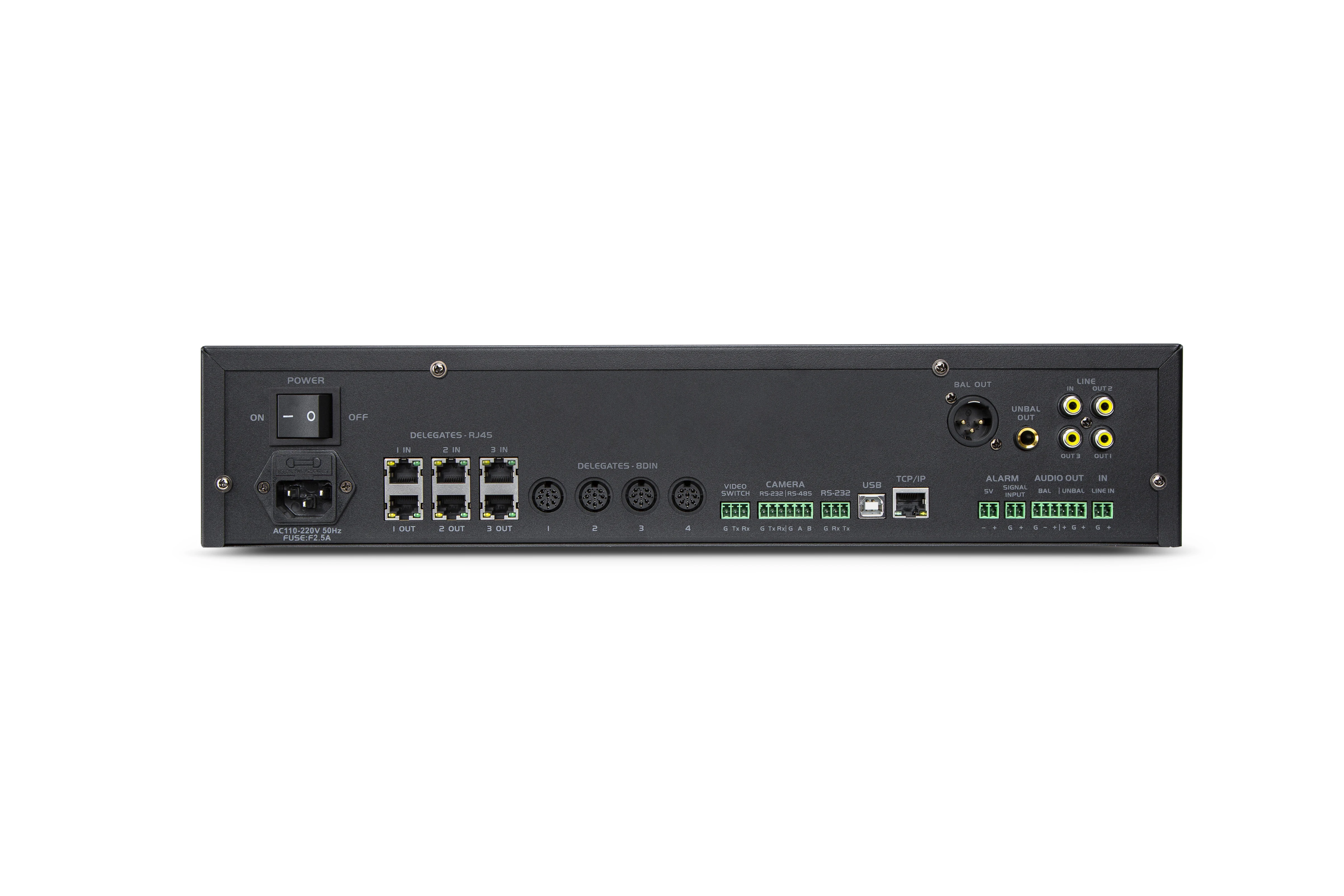 VODIGCO VCS-HR8630M Intelligent Conference System Digital Audio Microphone Conference Host Controller for Major Programs