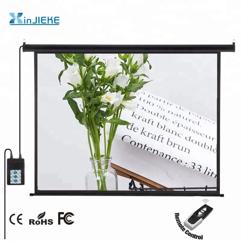  72 дюйма моторизованный проекционный экран Электрический для домашнего кинотеатра
