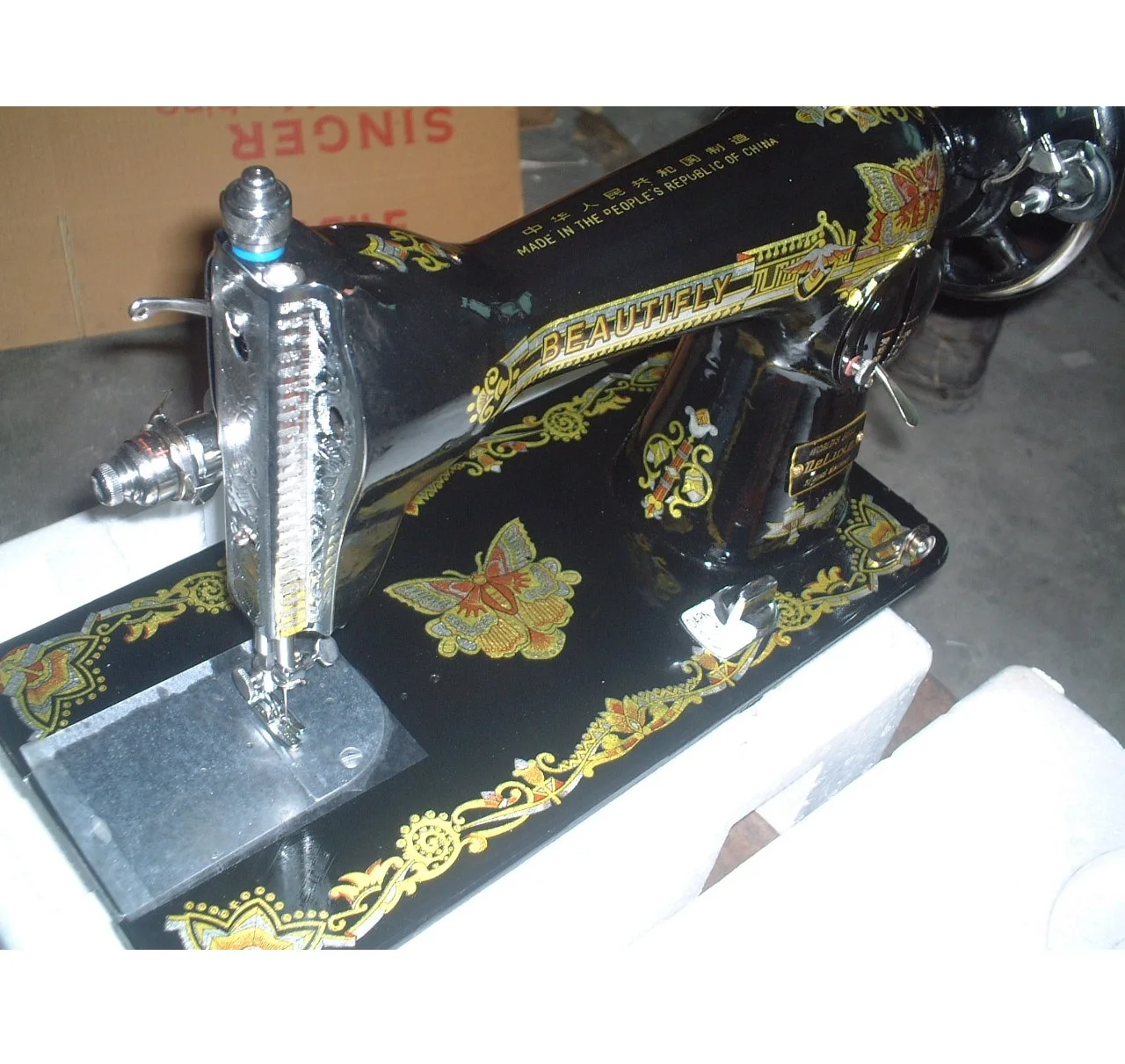 JA2-2 Механическая швейная машина для домашнего использования, железный АБС, материал, ручной механизм подачи, цепные комбинезоны, Заводская новинка, включает двигатель