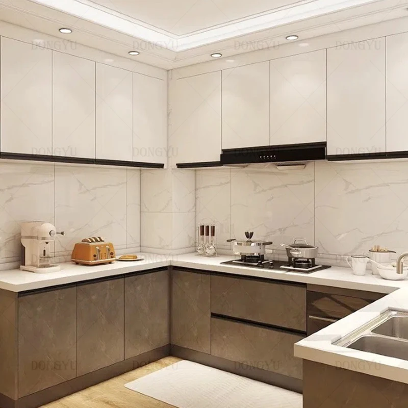 DONGYU  White Sintered Stone Kitchen Furniture Dahlia Smart Luxury Kitchen Cabinet Joinery Modern Accessories for Townhouse