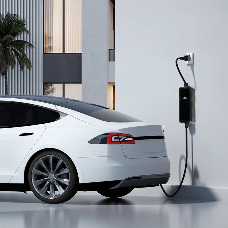 Easy Use Waterproof Wallbox Portable EV Charger Charging Cable