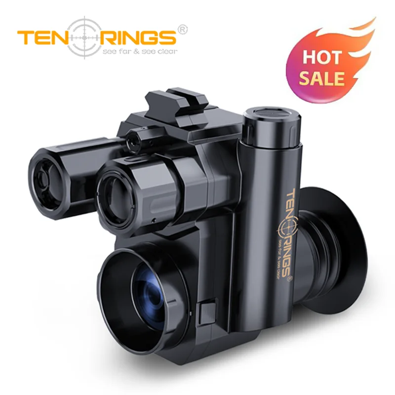 Ten Rings NV201 IR LRF 1080P Sony CMOS sensor rangefinder clip-on night vision scope