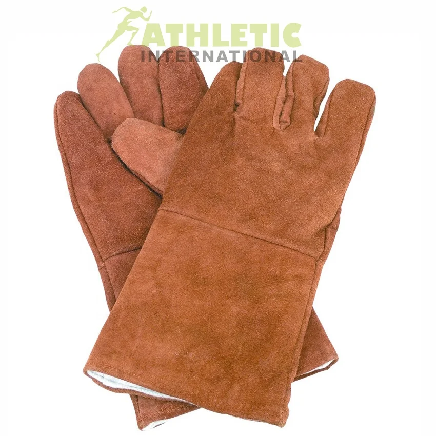 Cow grains Split Leather Wholesale Cheap Pakistan Custom Welding  Mechanics Working Gloves for  Man