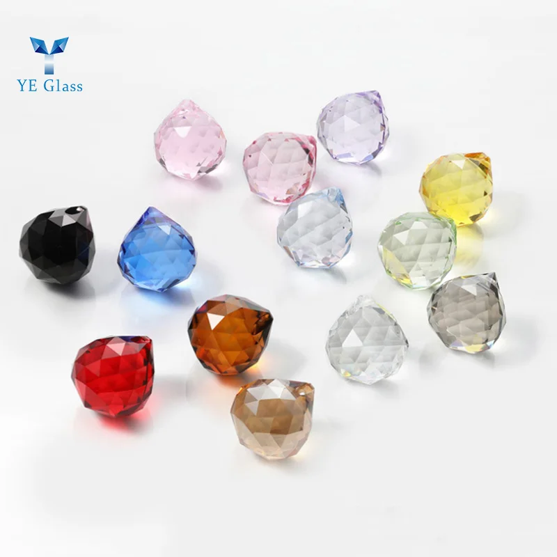 Prismatic Mirror Chandelier Pendant Crystal Ball K9 Clear Glass Crystal Ball Prism Pendant For Gift
