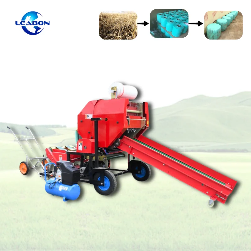 Corn Straw 50kg Hay Bale Making Machine Hay Baler Machine Mini Round 60Kg Silage Packing Machine price foe sale