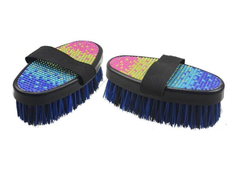 Horse grooming Diamond brush set horse grooming kit horse cleaning brush set equipment polyester bag