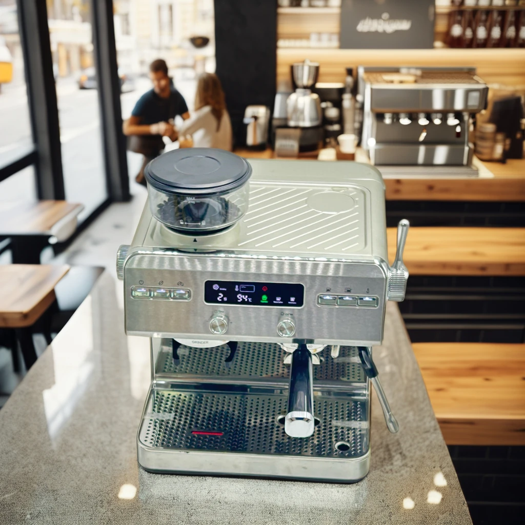 Commercial Electric Stainless Steel Espresso & Coffee Maker Cappuccino Machine for Household & Hotel Use