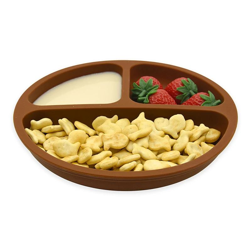 Non-Toxic Food Grade Silicone 100% Silicone Toddler Trays Dividers Suction Cups Baby Trays Non-Slip Design