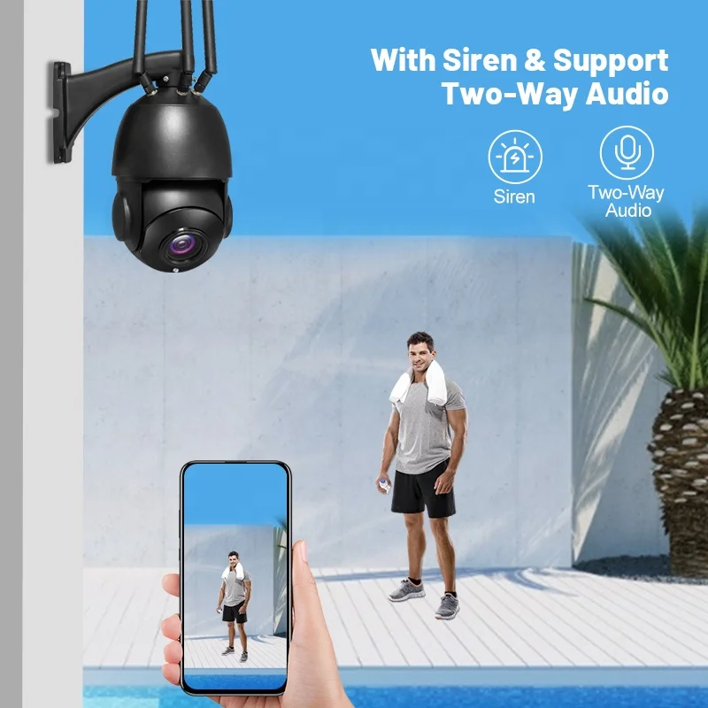 8MP IP Color Hight Vision Camera Outdoor Wireless IP Speed Dome Security Wifi CCTV PTZ Camera Video 4K Full HD