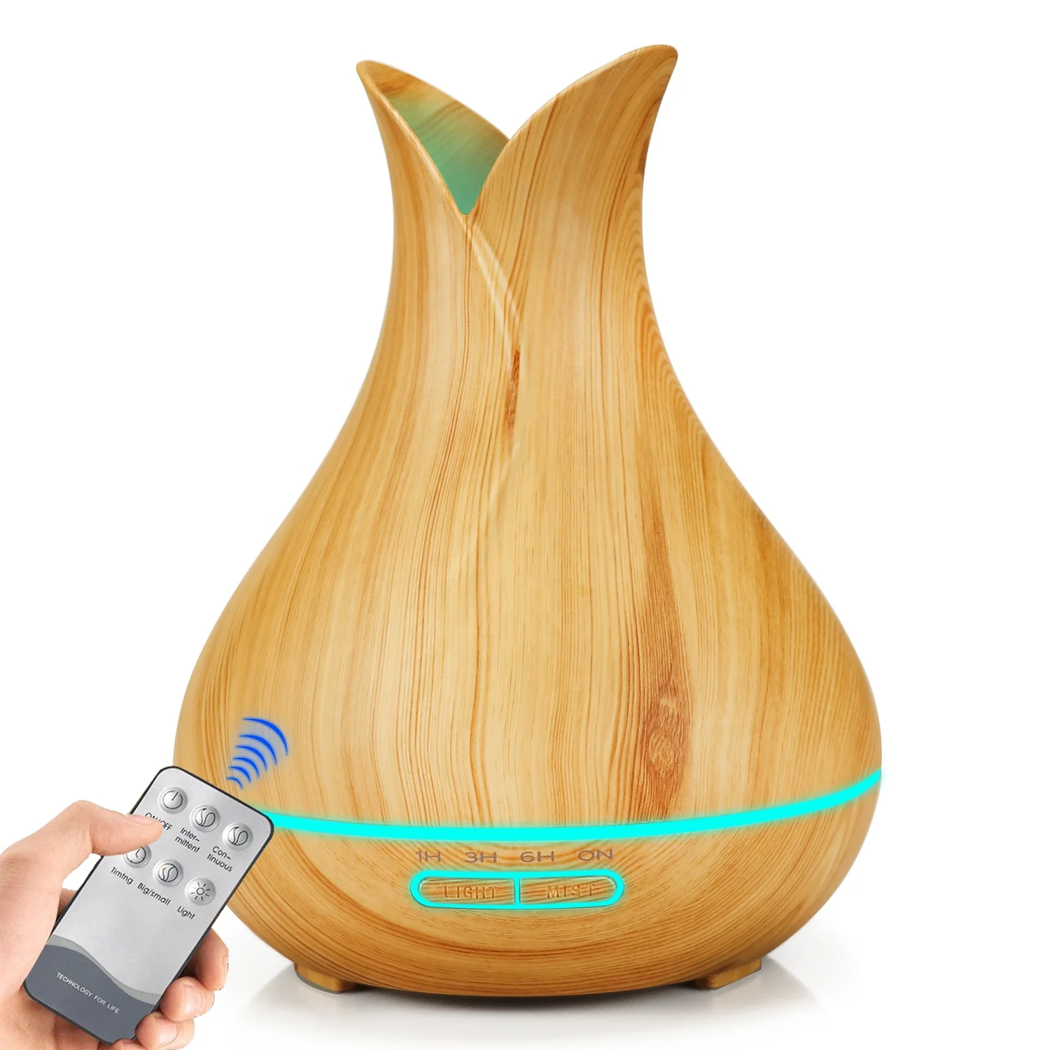 Essential Oil Diffuser with Remote Control, 400ml Cool Mist Humidifier, Aroma Diffuser with Waterless Safety Switch