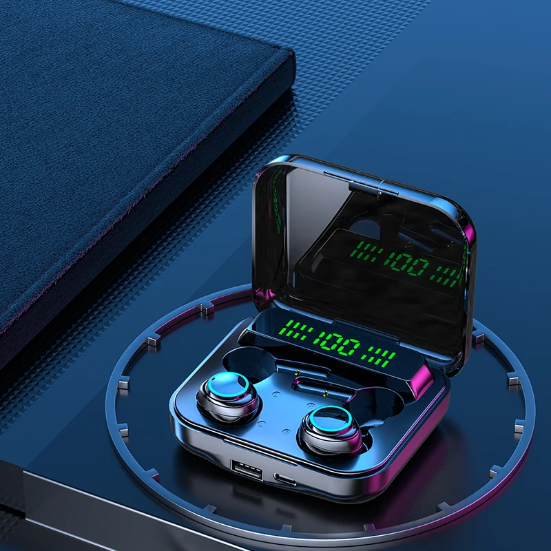 Original m21 TWS Headphones Audifonos Double People Use Mini Headset 2000Mah Power Bank True Stereo Wireless Earbuds earphones