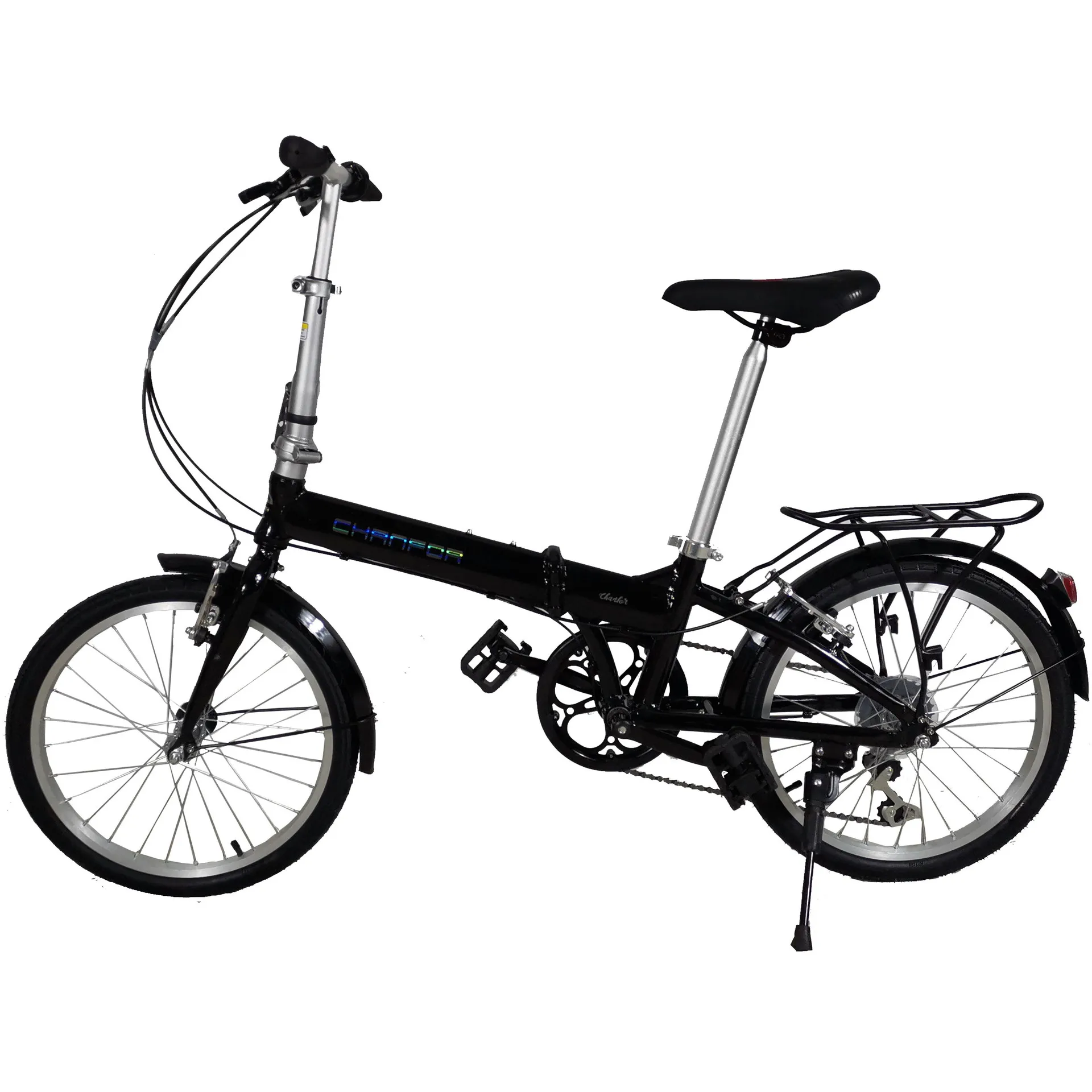 Light weight 20 inch aluminum dual V brake bike folding bike with luggage and mudguard