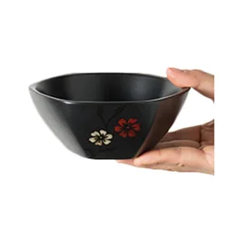 Manufacturers Wholesale Japanese Black Red Hand Made Ceramic Tableware Set Innovate Plate and Cups