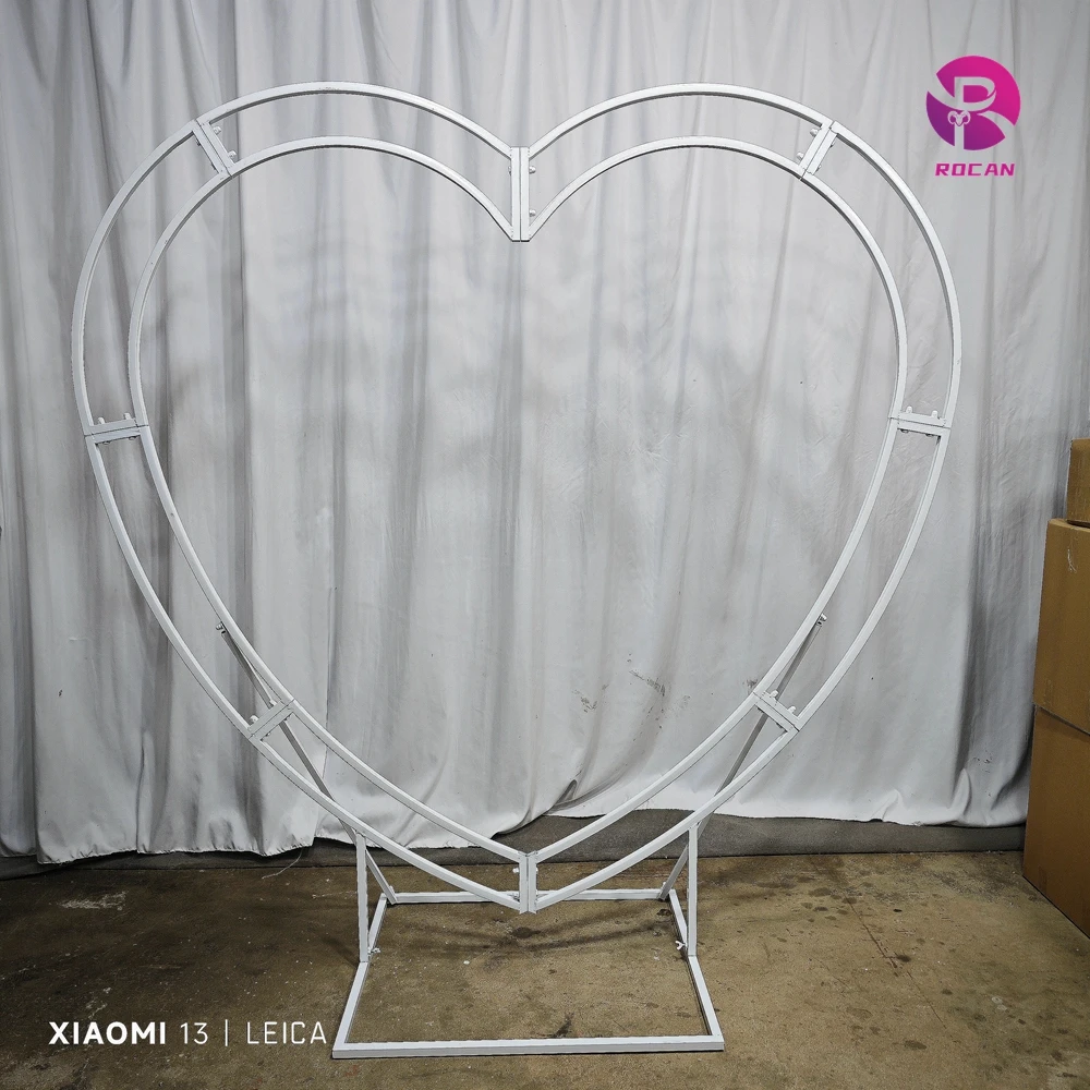 Shiny Gold Heart Arch 6.6ft (200cm) Height Love Arch Balloon Arch Wedding Party Proposal Events Wedding Backdrop