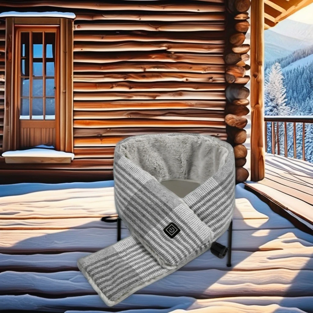 USB-Powered Intelligent Heating Scarf Graphene Electric Winter Warm Neck Protector with Three Temperature Control for Men Women
