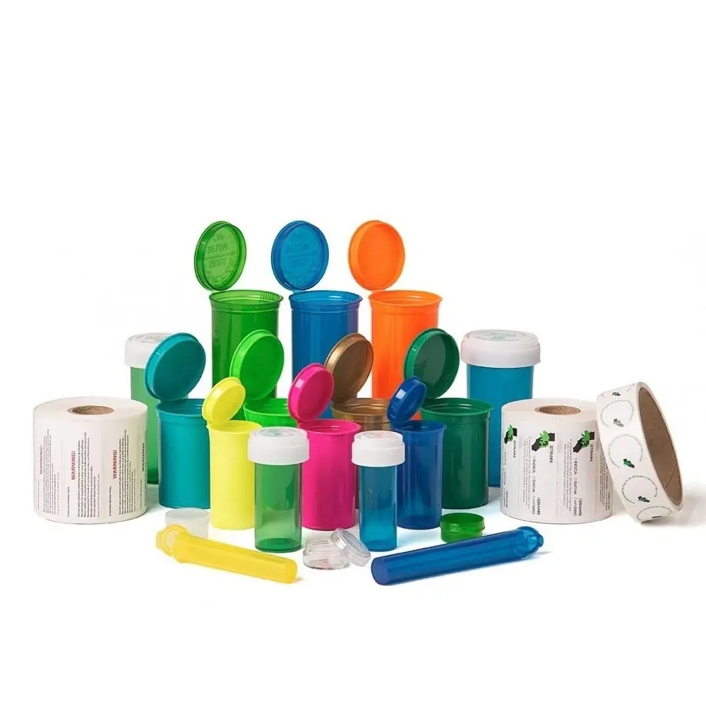 Wholesale Plastic Tube Child Resistant Smoking Packaging J Tube Pre Pop Top Rolled Cone Tube 85mm 90mm