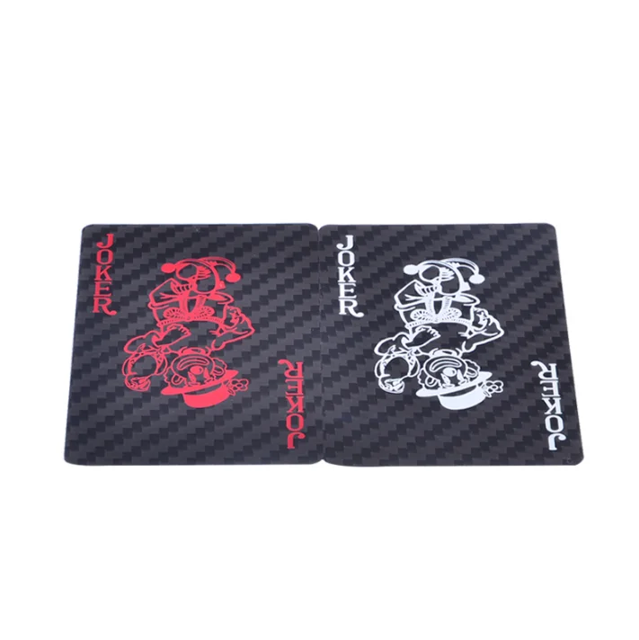 custom Luxury Durable  3k twill matte weaves waterproof 100% real carbon fiber poker playing cards for party games