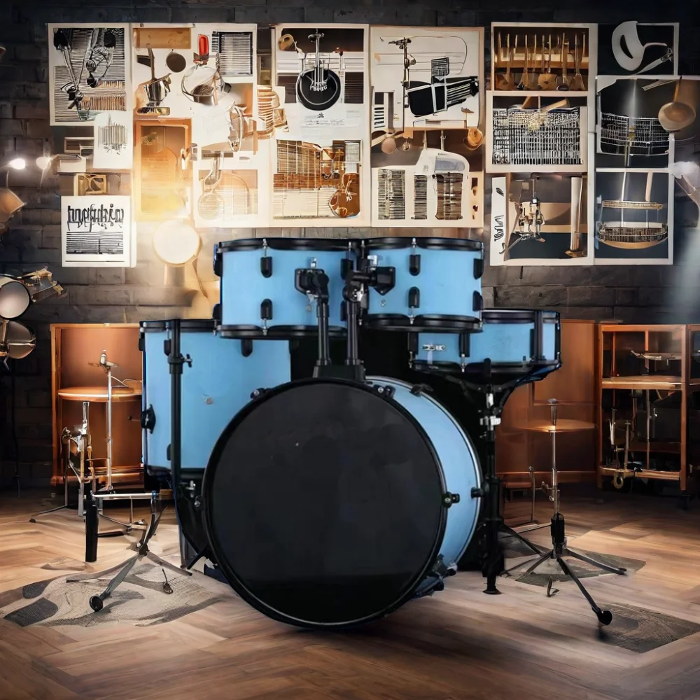 2024 new Jazz Drum kit cymbals set bass snare Floor Tom drum musical instruments professional 5 6 7 drum 3 4 cymbals