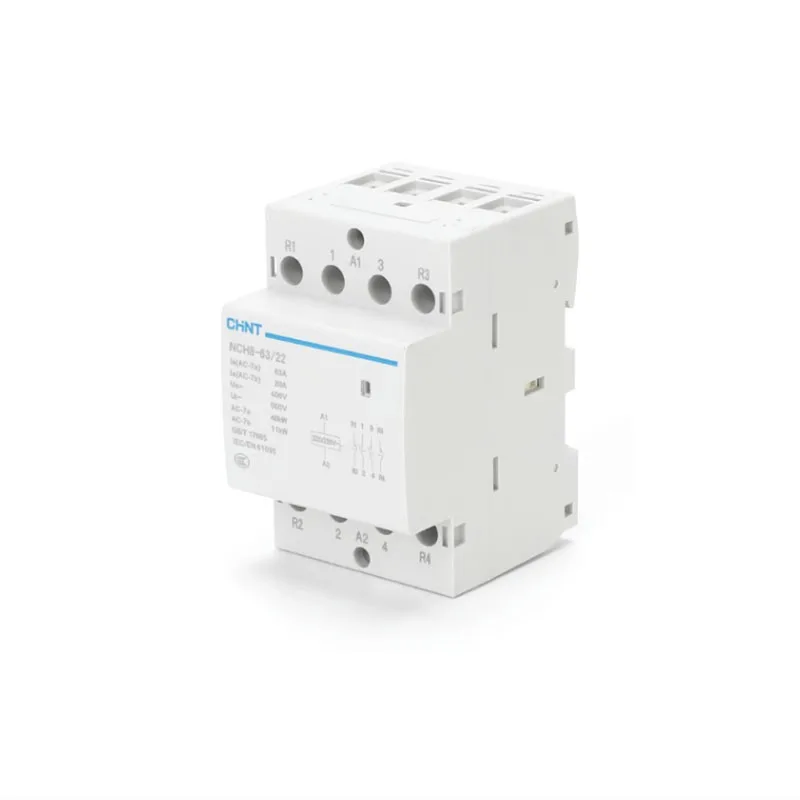 NCH8-63/40 AC220/230V household guide rail type small single-phase chint ac contactor