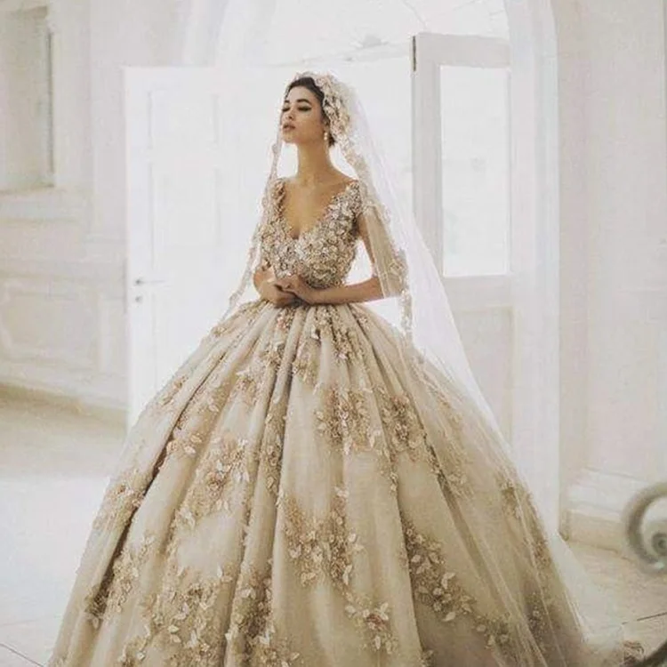 Женское кружевное скромное свадебное платье со съемным шлейфом больших размеров со съемным шлейфом, роскошное свадебное платье