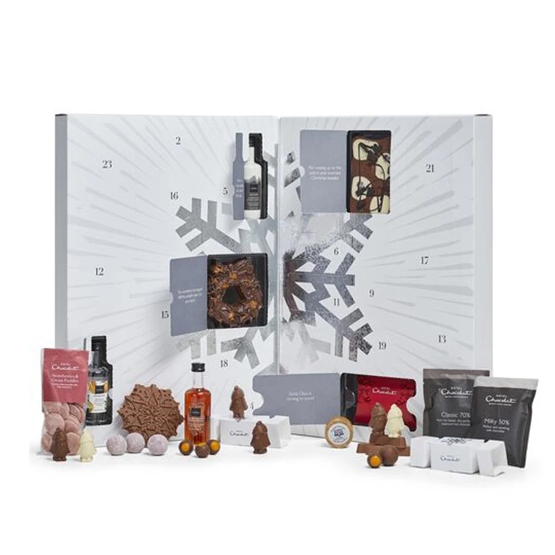 Custom Printing Christmas Advent Calendar Box For Chocolate