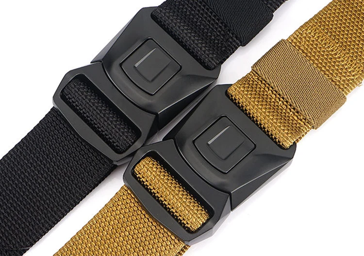 Custom High Quality Strap Automatic Buckle Nylon Belt Male Tactical Waist Belt Men Canvas Fabric Belts