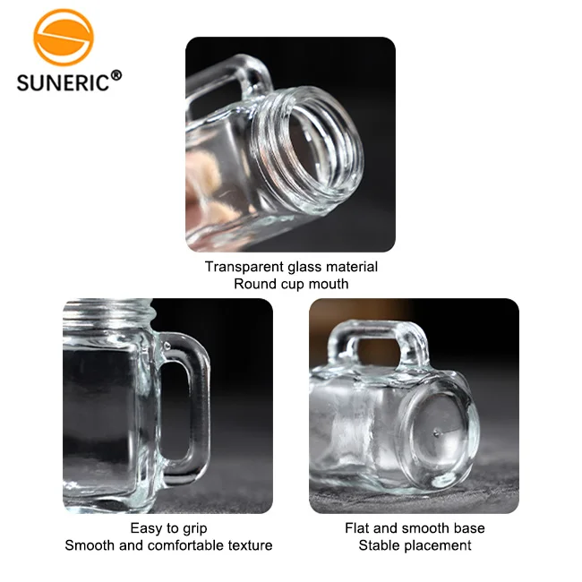 Custom Logo 1.5oz Glass Double Bullet Shot Small Whiskey Vodka Rum Cocktail Shot Cup Set With Holder Tray Mason Jar Shot Glasses