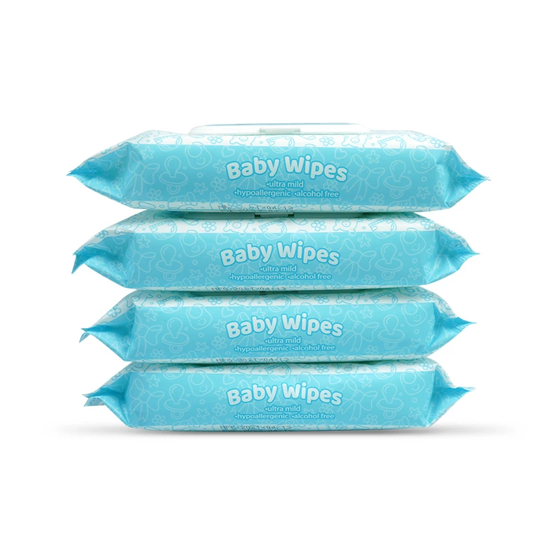 Custom Logo OEM Household facial towelettes Custom Sanitzing Bamboo Non Alcohol Baby Wet Wipes