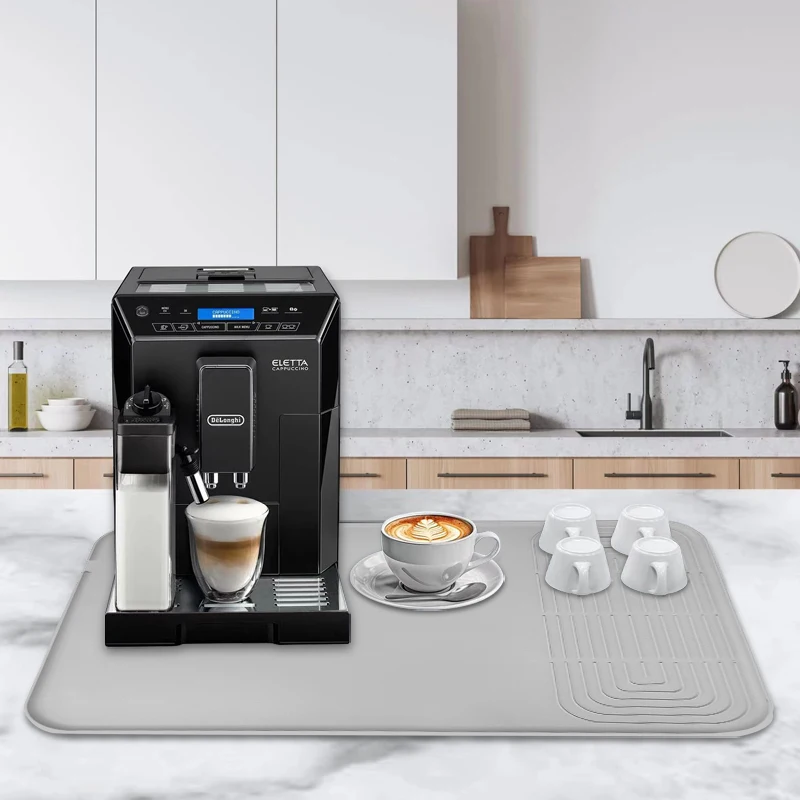 Kitchen Counter Coffee Mat Under Sink Mats for Kitchen Waterproof for Countertop Coffee Bar Accessories