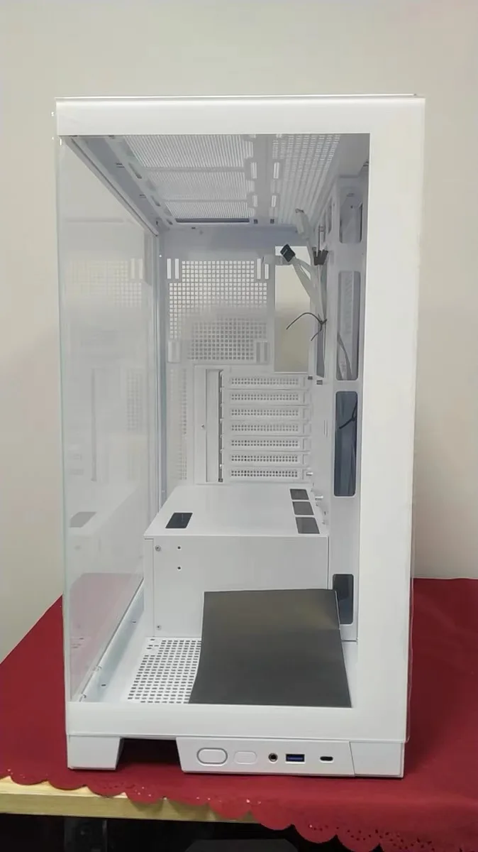 PC Computer ATX Mini ITX Cases Gaming Computer Cases & Towers MESH with screen version White RGB Middle Tower Case PC Gaming CAS