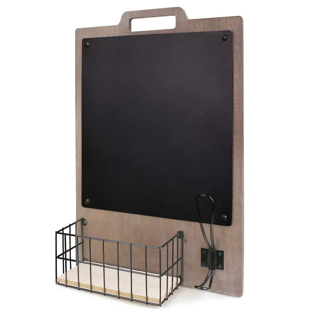 
Rustic Chalkboard with Key Mail Organize Wall decorative wooden chalkboard blackboard 