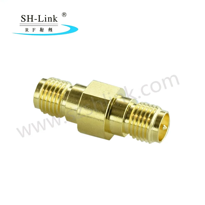 Gold plated  high performance RF coaxial adapter RP-SMA female to RP-SMA female