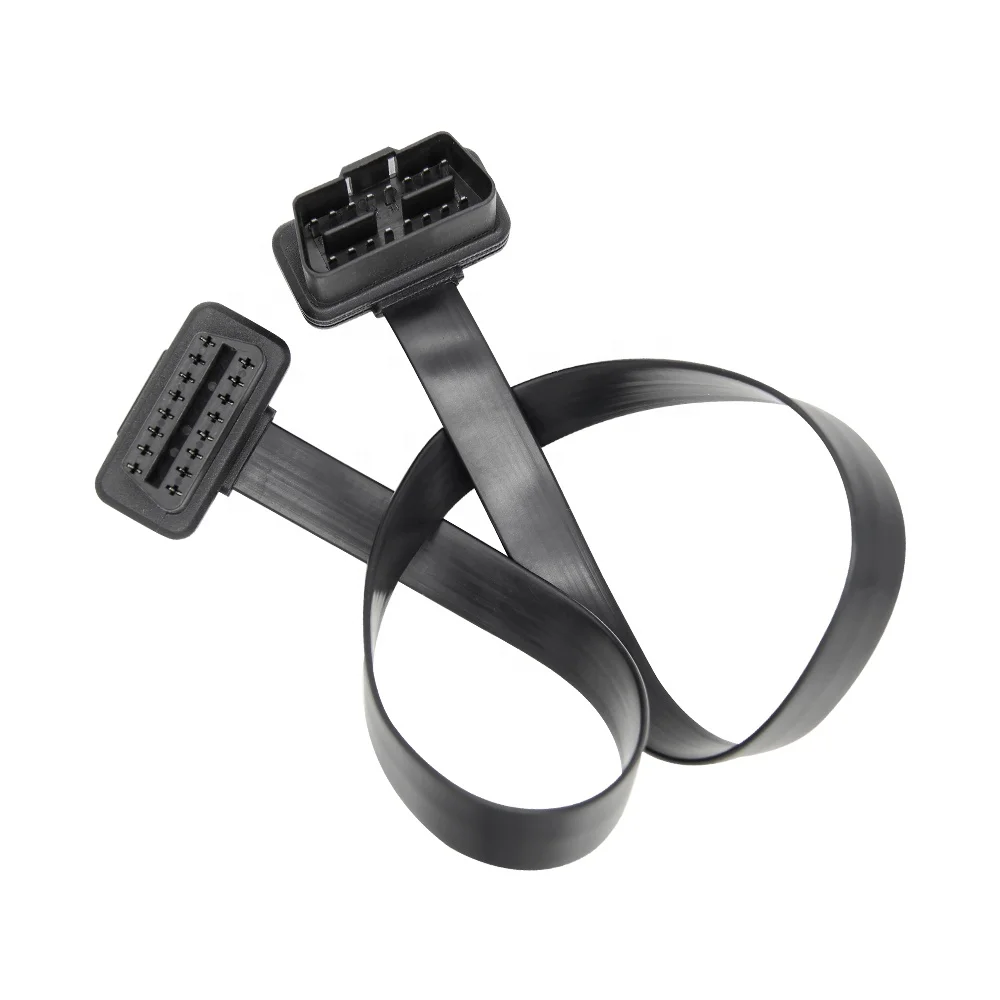 Новое поступление и высокое качество OBD2 16 контактный разъем для женский плоский кабель-удлинитель с полным набором