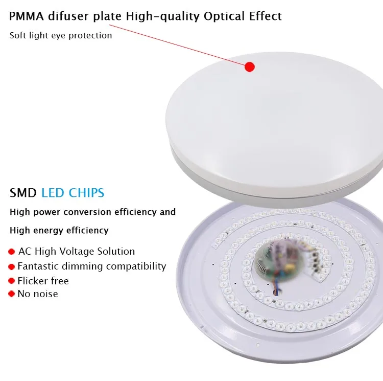 odm rgb ceil light ceiling light zegbee smart lamp lome light Tuya app control cct dimming flicker free CE