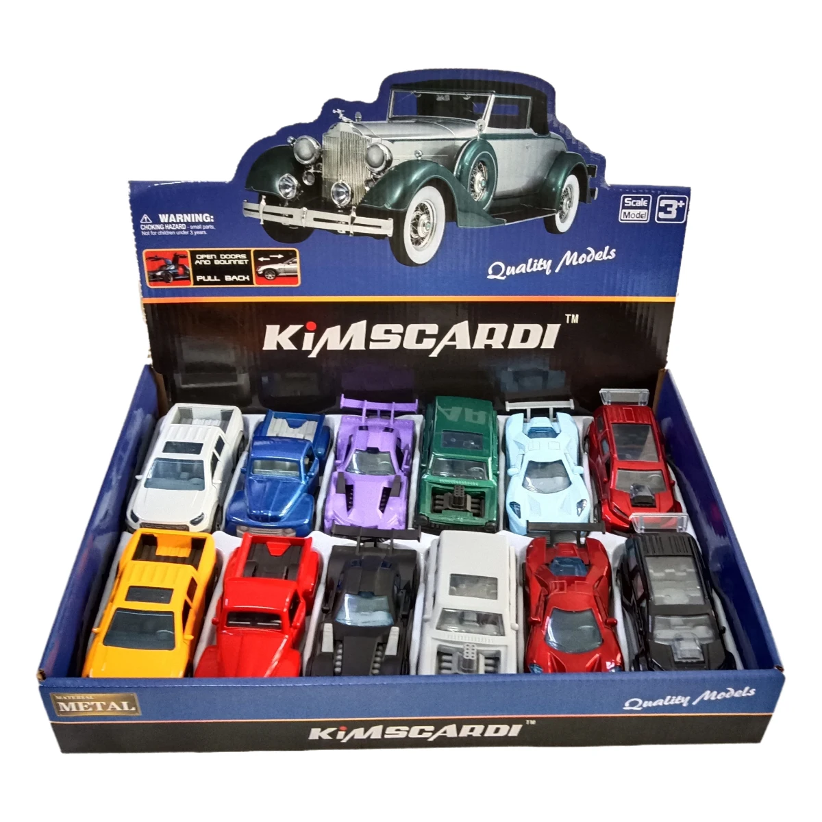 XINYU 1/36 Scale Diecast Model Car Children Metal Vehicle Toy Pull Back Openable Doors