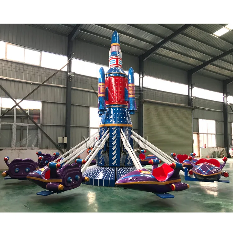 Fair Attraction Amusement Park Equipment Mechanical Rides 16 Seats Rotary Self-Control Plane Airplane Ride