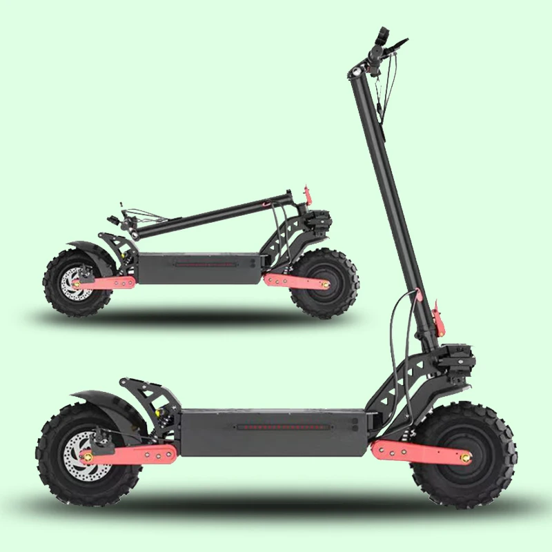 60v 5600 Вт Двойной Мотор e скутер 11 дюймов внедорожный trotinette electrique мощный взрослых Электрический самокат с сиденьем