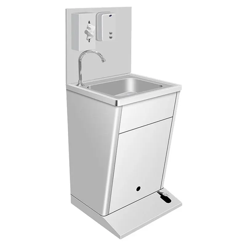 Custom 304 Stainless Steel Commercial Kitchen Portable Hand Free Wash Sink For Mexico/Factory Price Foot Pedal hand Sink Station