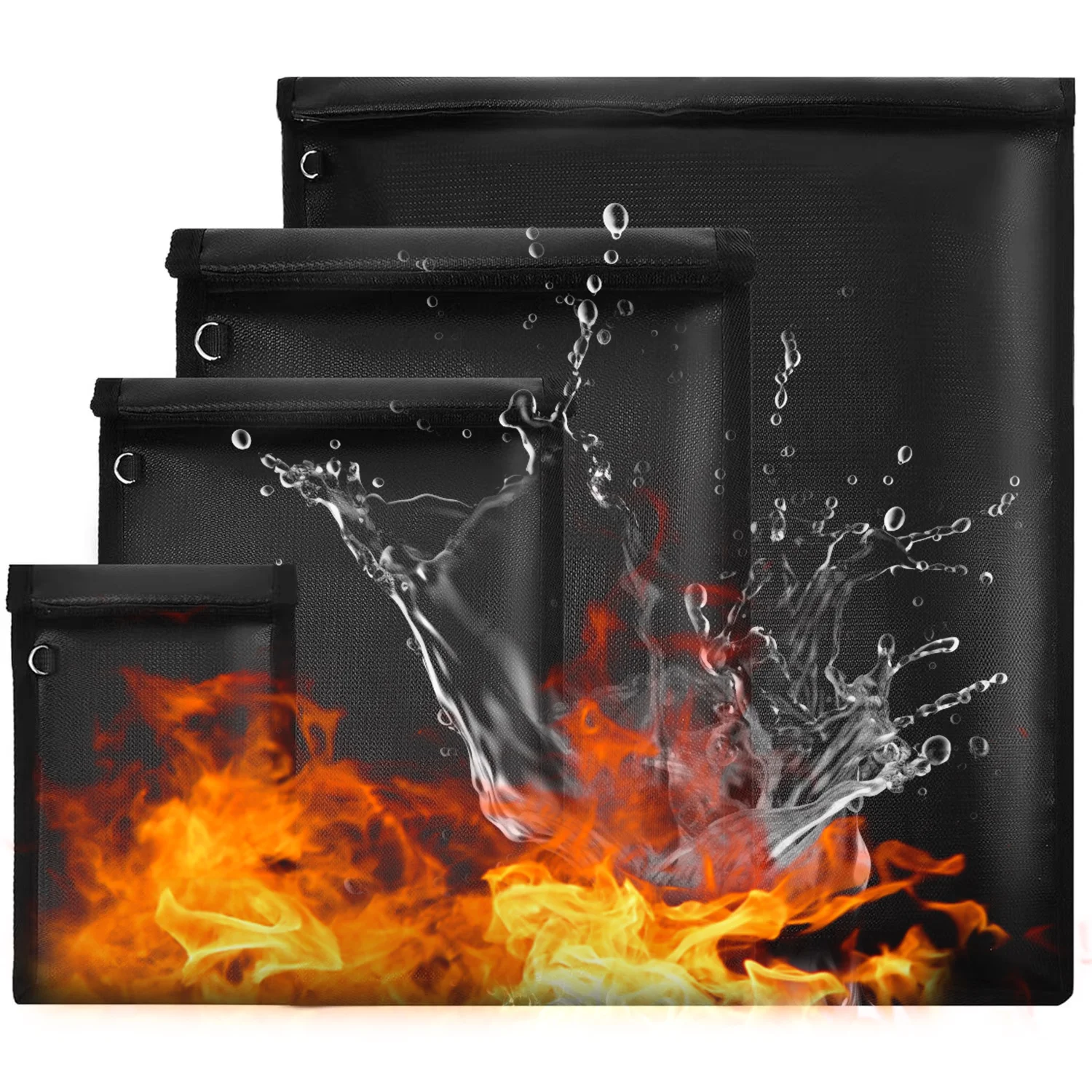 Security car key pouch fireproof and waterproof signal blocking  pouch 5 pack EMF protection pouch with different size