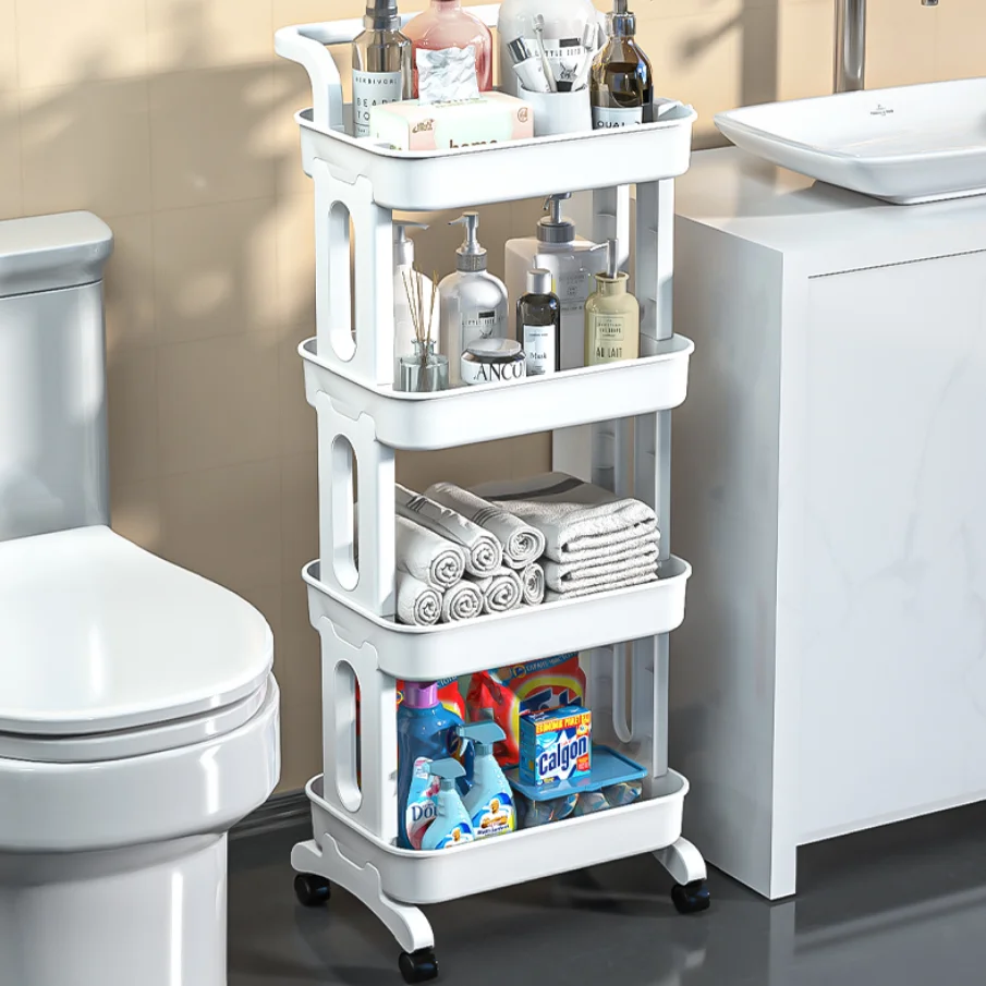 Kitchen Vegetable and Fruit Condiment Organizer 2/3/4Layers Kid Book Shelf Toy Storage Shelf Cart