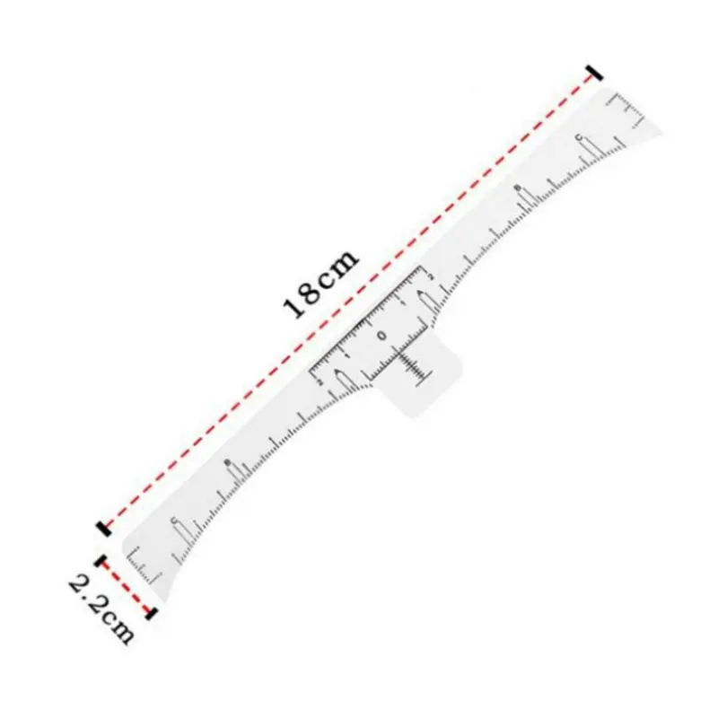 1-1-4 disposable plastic eyebrow stencil ruler sticker